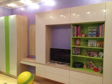 Современная мебельная горка в детскую, Мебельная горка стенка в детскую комнату