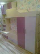 Двухъярусная кровать с металлической лесенкой, двухъярусная кровать на заказ